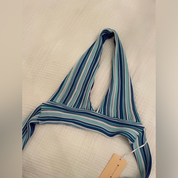 NWT Beginning Boutique Striped Halter Neck Crop Top, AU 6 - Picture 2 of 5
